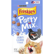 FRISKIES Party Mix Gravy-licious Crunch Turkey & Gravy Cat Treats