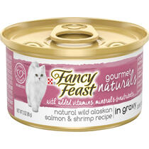Fancy Feast Gourmet Naturals Wild Alaskan Salmon & Shrimp Gravy Wet Cat Food