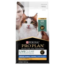 PRO PLAN Adult LIVECLEAR Indoor Hairball Control Chicken Formula Dry Cat Food