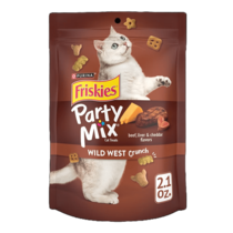 FRISKIES Party Mix Wild West Crunch Beef, Liver & Cheddar Flavors Cat Treats