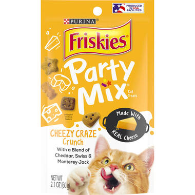 FRISKIES Party Mix Cheezy Craze Crunch Cat Treats