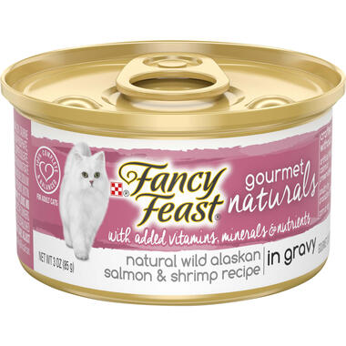 Fancy Feast Gourmet Naturals Wild Alaskan Salmon & Shrimp Gravy Wet Cat Food
