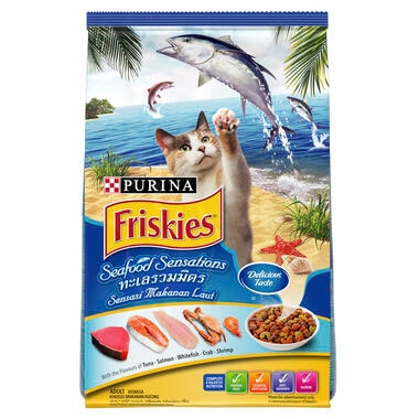 FRISKIES Seafood Sensations Dry Cat Food-Front 3kg