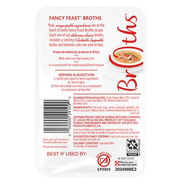 Fancy Feast Broths Classic Tuna, Anchovies & Whitefish Wet Cat Food