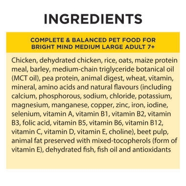 PRO PLAN Bright Mind Medium & Large Adult Chicken