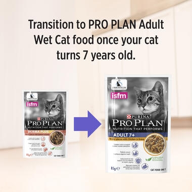 PRO PLAN Derma Plus Tender Pieces with Salmon in Gravy Wet Cat Food