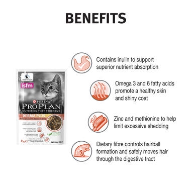 PRO PLAN Derma Plus Tender Pieces with Salmon in Gravy Wet Cat Food