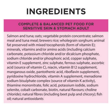 PRO PLAN Adult All Size Sensitive Skin & Stomach with OPTIRESTORE Salmon and Tuna