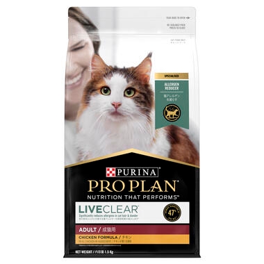 PRO PLAN Adult LIVECLEAR Chicken Formula Dry Cat Food 00 Front