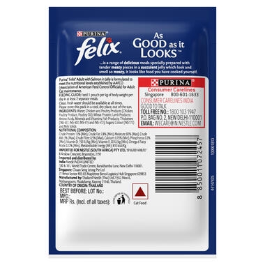 FELIX® Adult Wet with Salmon in Jelly packshot back
