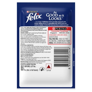 FELIX® Adult Wet with Chicken in Jelly packshot back