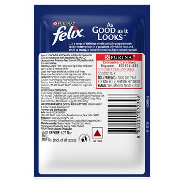 FELIX® Adult Wet with Sardine in Jelly packshot back