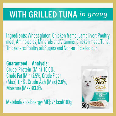 Fancy Feast Petite Delights with Grilled Tuna in gravy