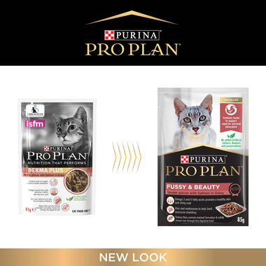 PRO PLAN Fussy Beauty Tender Pieces with Salmon in Gravy Wet Cat Food