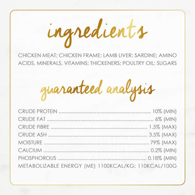 Ingredients - Guaranteed Analysis Chicken and Liver