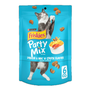 FRISKIES Party Mix Lobster & Mac ‘N’ Cheese Flavors Cat Treats